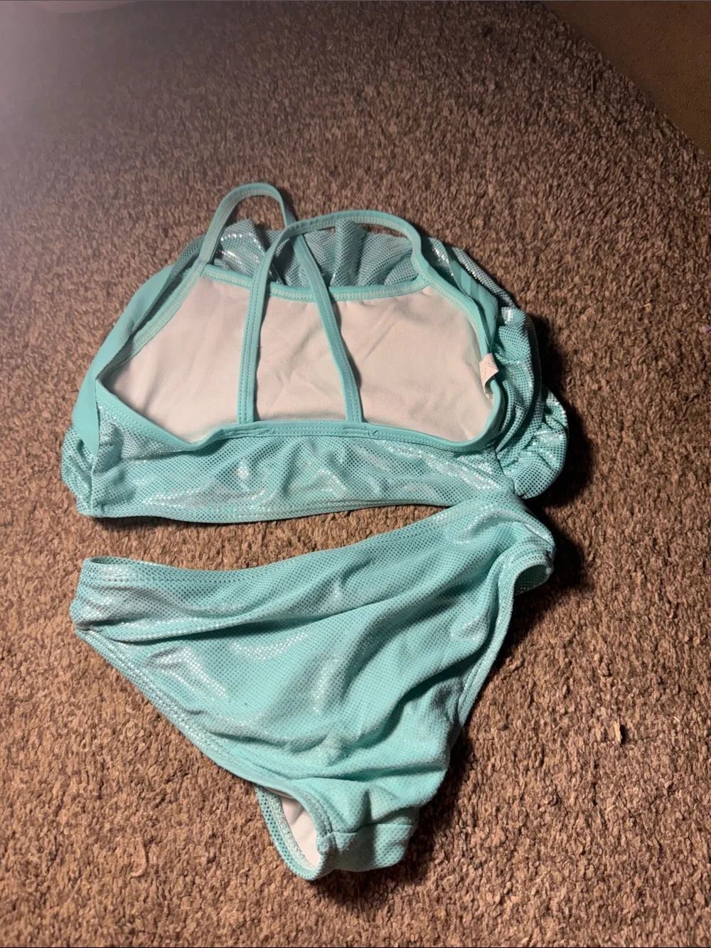 Mint Green Ruffle Two-Piece Swimsuit